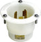 Leviton 2325 20 Amp, 250 Volt, Flanged Inlet Locking Receptacle, Industrial Grade, Grounding, White...