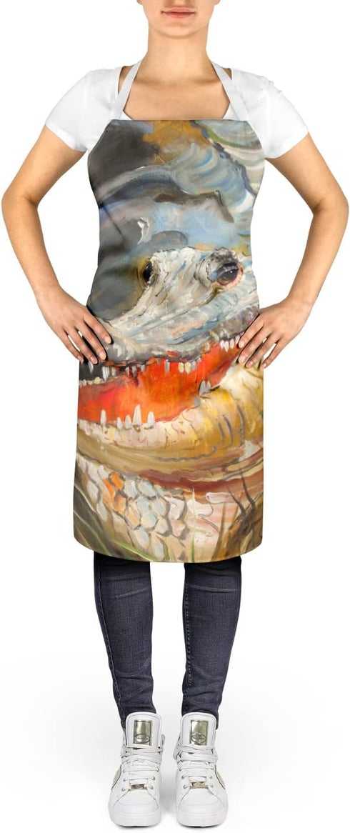 Caroline's Treasures JMK1138APRON Alligator Apron Cooking Kitchen Server Baking Crafts Gardening for Adult Women Men, Unisex, Large, Multicolor...