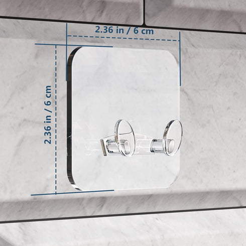 Adhesive Hooks - 20 Pack with Adhesive Strips - No Damage, No Tools, No Holes, Waterproof and Oil Resistant, Perfect for Bathroom Kitchen and Home...
