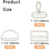 15Pcs Metal Swivel Snaps Hooks with D Rings and Tri-Glides Slide Buckles for Key Lanyard Purse Bag Straps Dog Collars DIY Sewing Hardware Craft (1...