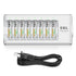 EBL Rechargeable AAA Batteries, 8 Pack 1100mAh NiMH Triple AAA Batteries and Individual AA AAA Battery Charger...