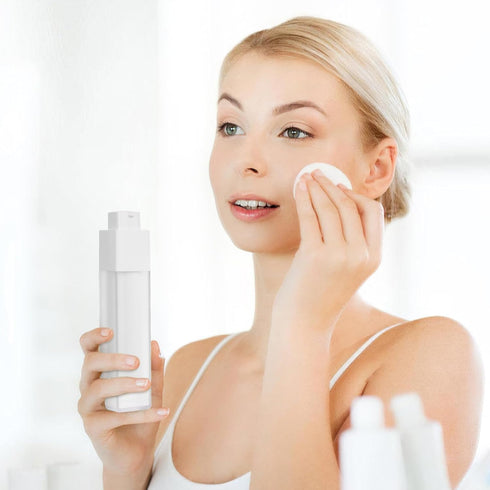 minkissy Lotion Cream Pump Container Airless Skincare Bottles 15ml+30ml+50ml Refillable Stretchable Cosmetic Bottle Dispenser White for Home Trave...