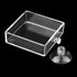 Shrimp Feeding Dish Square Fish Tank Feeding Bowl Clear Acrylic Aquarium Feeder Bowl with Suction Cup...