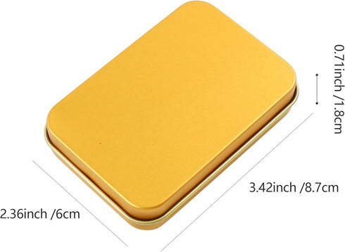 2Pack Portable Dental Floss Box, 3.4 * 2.3 * 0.7inch / 87x60x18mm Empty Reusable Floss Holder,Small Dental Floss Dispenser for Travel,Outdoor(Gold...