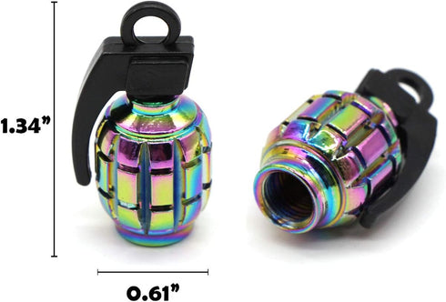 Accretion Aluminum Valve Stem Caps for Car, Motorbike, Trucks, Bike and Bicycle?Colorful?4 Pack...