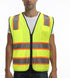 9 Pockets High visibility Class 2 Safety Vest?Hi Vis Vest with 2 inch wide Reflective Strips security vest with Zipper construction work vest for ...