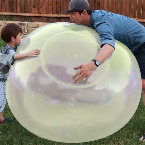 Bubble Ball Toy for Adults Kids Inflatable Water Ball Beach Garden Ball Soft Rubber Ball Outdoor Party 47in (Yellow)...