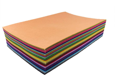 flic-flac 54pcs Felt Fabric Sheet Assorted Color Felt Pack DIY Craft Squares Nonwoven (20cm*30cm)...