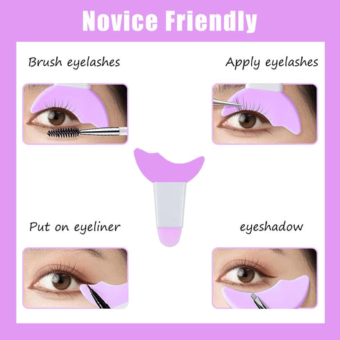 3Pcs Eyeliner Stencils Silicone Winged Tip Eyeliner Eyebrow Eyelash Pencil Stencil Reusable Eyeshadow Applicators Tool Eyeshadow Eyelash Eyeliner ...