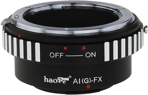 Haoge Lens Mount Adapter for Nikon Nikkor G/F/AI/AIS/D Lens to Fujifilm Fuji X FX Mount Camera as X-A5 X-A10 X-A20 X-E1 X-E2 X-E2s X-E3 X-H1 X-M1 ...
