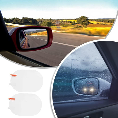 2 Pcs Car Rearview Mirror Films Anti Fog Car Rainproof Films Waterproof Car Mirror Rain Protector Film Wing Mirror Rain Deflector Film for Cars Tr...