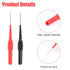 10 Pcs 0.7mm Multimeter Test Probe Pins, Wire Piercing Probe Insulation Back Probes Non-Destructive Insulation Wire Piercing Needle for Banana Soc...