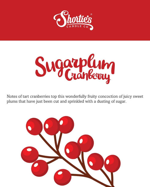 Shortie's Candle Company Sugarplum Cranberry Wax Melts Bulk Pack - Formula 117-4 Highly Scented 3 Oz. Bars (12 Oz. Total) - Made with Natural Oils...