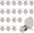 Marrywindix 20pcs Silver Suspender Clips Heart Shaped Metal Holder Clips Sheet Fasteners Clips Suspenders Holder for Mattress Pad Cover Sofa Cushi...