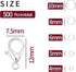 5 Sizes Silver and Gold Open Jump Rings, 500PCS O Rings and Lobster Clasps, Small and Large Jump Rings for Jewelry Making and Keychains...