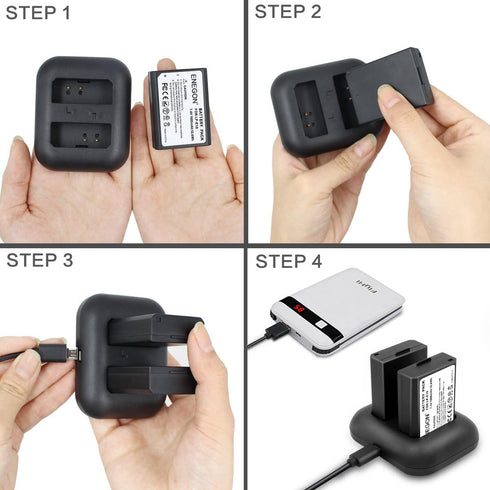 ENEGON LP-E10 Replacement Battery (2-Pack 1680mAH) and Rapid Dual Charger for Canon LP E10 Canon EOS Rebel T3 T5 T6 T7 T100 Kiss X50 X70 X80 X90 1...