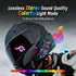 Motorcycle Helmet Bluetooth Headset, Cool RGB Dazzling Lights Motorbike Helmet Speaker Double Noise Cancellation Intercom Communication Systems wi...