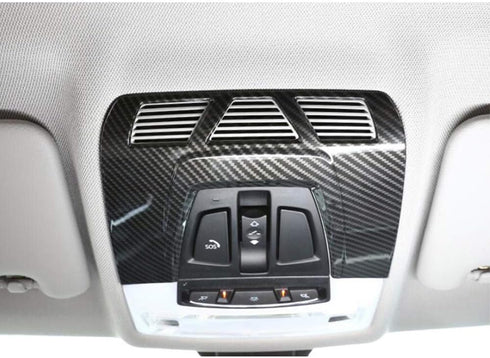 NA ABS Carbon Fiber Color Car Inner Front Reading Light Lamp Panel Cover Trim Auto Interior Roof Lamp Panel Cover for BMW 1 2 3 4 Series X1 X2 X5 ...