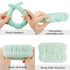 6pcs Green Spa Headband Sponge Face Wash Headband and Wristband Set Makeup Head Band Puffy Skincare Headband Terry Cloth Wrist Towels Hair Band fo...