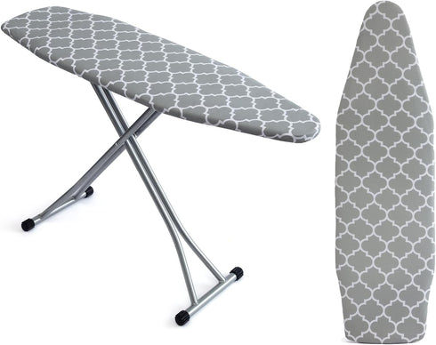 Ironing Board Cover and Pad 15x54 inch Standard Size Ironing Board Cover with Elastic Edge 4 Fasteners, Thick Padding, Heat Reflective, Scorch Res...