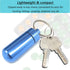 5 Packs Mini Keychain Pill Holder Fob, EFFIET Waterproof Portable Tablets Container Case Aluminum Outdoor Camping Emergency Pill Capsule Box Bottl...