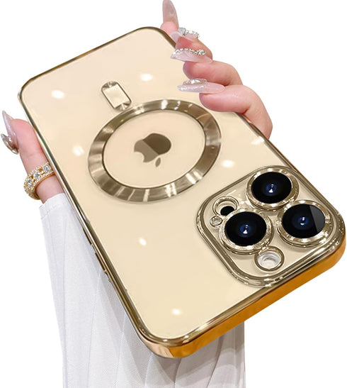 OOK Phone Case Made for iPhone 13 Pro Max (6.7 Inch) with Camera Lens Protector (Compatible with MagSafe) Anti-Scratch Shockproof Electroplated Sl...