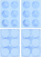 uxcell 4pcs Silicone Muffins Pan, 6 Cup Silicone Cupcake Pan Nonstick Baking Tray for Muffins, Cupcakes, Dishwasher Safe, Blue...