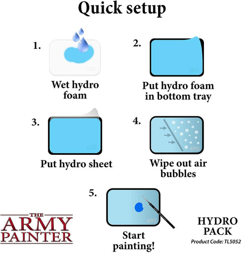 The Army Painter, Wet Palette Hydro Pack Refills, 50 Palette Sheets and 2 Sponges, Hydro Foam & Hydro Sheets, for Tabletop Wargaming Miniature Mod...