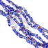 Millefiori Lampwork Glass Beads Irregular Shape for DIY Necklace Bracelet Jewelry Making (Royal Blue)...
