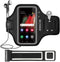 Galaxy S25 S24 Armband, JEMACHE Water Resistant Gym Running Workouts Phone Arm Band for Samsung Galaxy S25 S24 S23 S22 S21 with Card Holder (Black...