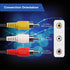 SatelliteSale 3 Male to 3 Male RCA Audio Video AV Composite Cable Universal Wire PVC Black Cord 3 feet...