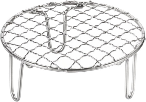 Round Cooking Rack 5-inch Stainless Steel Cross Wire Barbecue Grill Net with 50mm Legs for Cooking Baking Steaming BBQ...