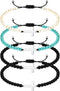 Fumete 16 Pcs Cross Bracelet, Cross Beads Bracelet for Women Men, Cross Yoga Healing Anxiety Bracelets with 4mm Natural Stone Beaded Adjustable Cr...