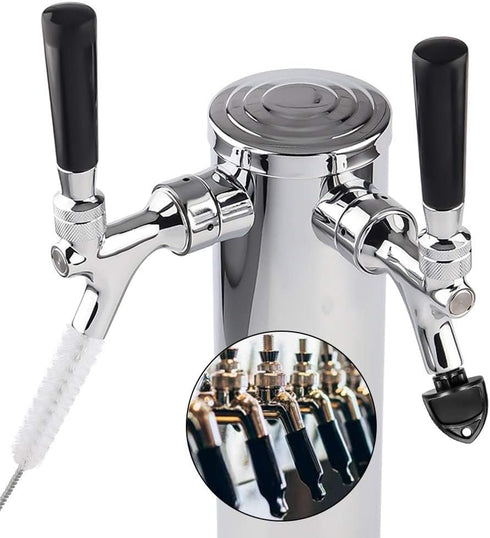 MRbrew Beer Faucet Cap & Plug Covers 15 Pack Beer Tap Cap Plug Brush, Draft Beer Faucet Rubber Soother Sanitary Covers, Cleaning Brush Cleaning Ta...