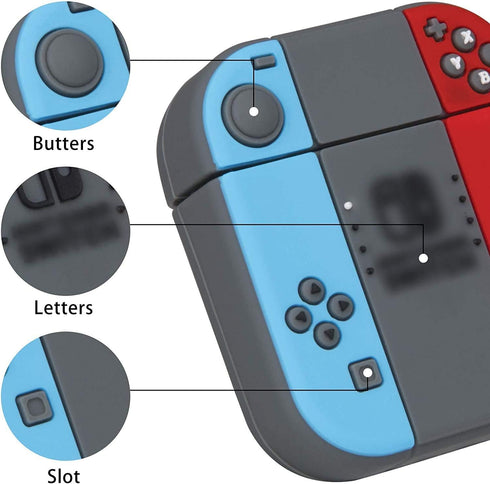 Switch Case Compatible with Airpods Case Cover, Durable Silicone Cute Funny Game Controller Skin Cases Design for Airpods 2/1 Charging Case...