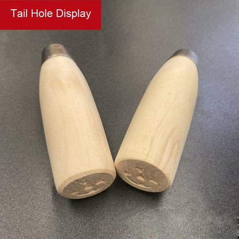 2 Pack Kitchen Knife Handle Replacement Wooden Round Grip for Chinese Chef's Knives Vegetable Meat Cleaver Bone Chopper Japanese Cutter Repair Sca...