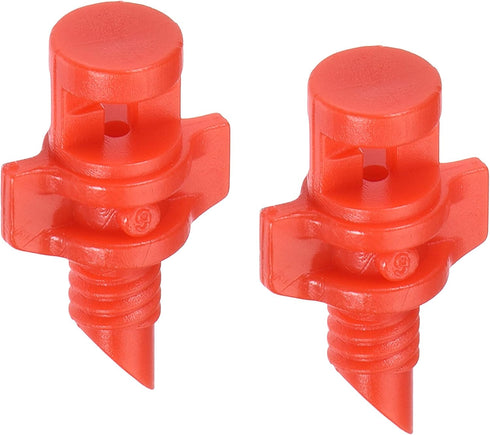60 Pack Irrigation Drip Emitters - Garden Lawn Micro Spray Misting Nozzle Apply to Watering System (21x12mm Red)...