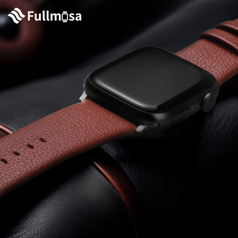 Fullmosa Leather Bands Compatible with Apple Watch Band 49mm 46mm 45mm 44mm 42mm for Men Women, Top Grain Genuine Leather Strap for iWatch Ultra 2...