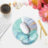 WAVEYU Ergonomic Mouse Pad with Wrist Support Marble, Modern Round Mouse Mat Non-Slip Rubber Base Mousepad for Desk Laptop Gaming Working Computer...