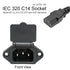 QTEATAK 2 Pcs AC 250V 10A IEC 320 C14 Panel Mount Plug Adapter Power Connector Socket with Spring Cover...