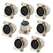 XLR Female Jack 3 Pin Panel Mount Jacks, XLR Female Socket Audio Speaker Microphone Connector 8Pcs,Silver Metal Housing...