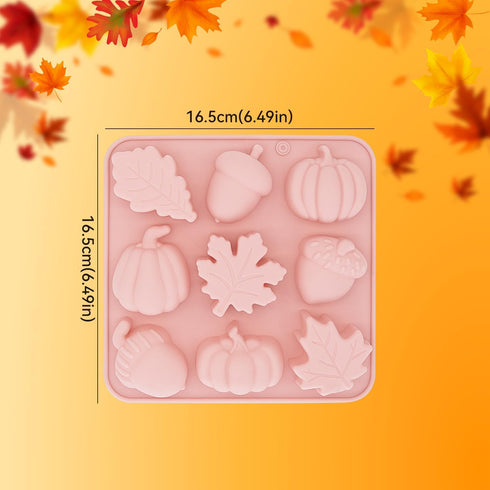 Fall Silicone Mold 3D Pumpkin Silicone Mold Halloween Thanksgiving Candy Mold Autumn Maple Leaf Acornshape Chocolate Candy Cake Pan Baking Tray Mo...