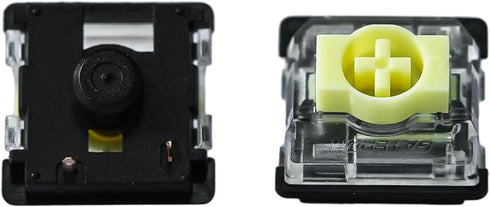 GATERON KS-33 Low Profile Banana Keyboard Switches,Tactile 3-Pin 65gf RGB LED Factory Pre-lubed Key Switches for MX Mechanical Keyboard (Banana 72...