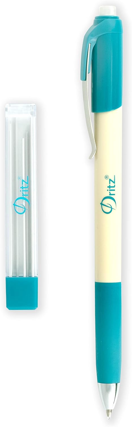 Dritz Mechanical, 0.9mm, White Fabric Pencil Set, Multicolor, 1 Count (Pack of 1)...