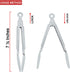 Mini Silicone Tongs 7-Inch Small Salad Tongs, Set of 3 (White)...