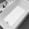 Peel and Stick Bathtub Mat - White Adhesive Vinyl Anti Slip with Drain Cut Out - Non Slip Shower Bath Mat - Extra Long Bathroom Accessory for Wet ...