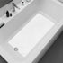 Peel and Stick Bathtub Mat - White Adhesive Vinyl Anti Slip with Drain Cut Out - Non Slip Shower Bath Mat - Extra Long Bathroom Accessory for Wet ...