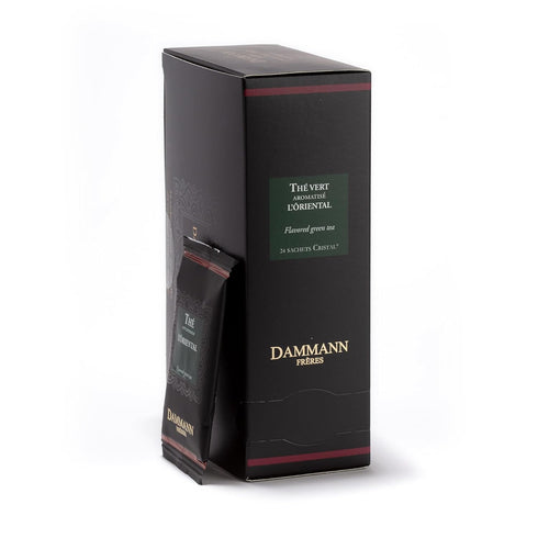 Dammann Freres Sachets, L'Ôriental Tea Bags, Premium Gourmet French Green Tea, Blend Passion Fruit, Peach, Strawberry Flavors, Individually Wrappe...