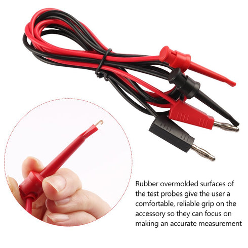 Multimeter Leads, Electrical Test Lead Kit - Banana to Alligator Clips, Banana to Banana Plugs, Banana to Plounger Mini Hooks Multimeter Leads Set...