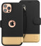 LUPA Legacy Compatible with iPhone 12 Pro Max Case Wallet, Case with Card Holder for Men & Women, Faux Leather Flip Case, Luxury Cover, Golden Dus...